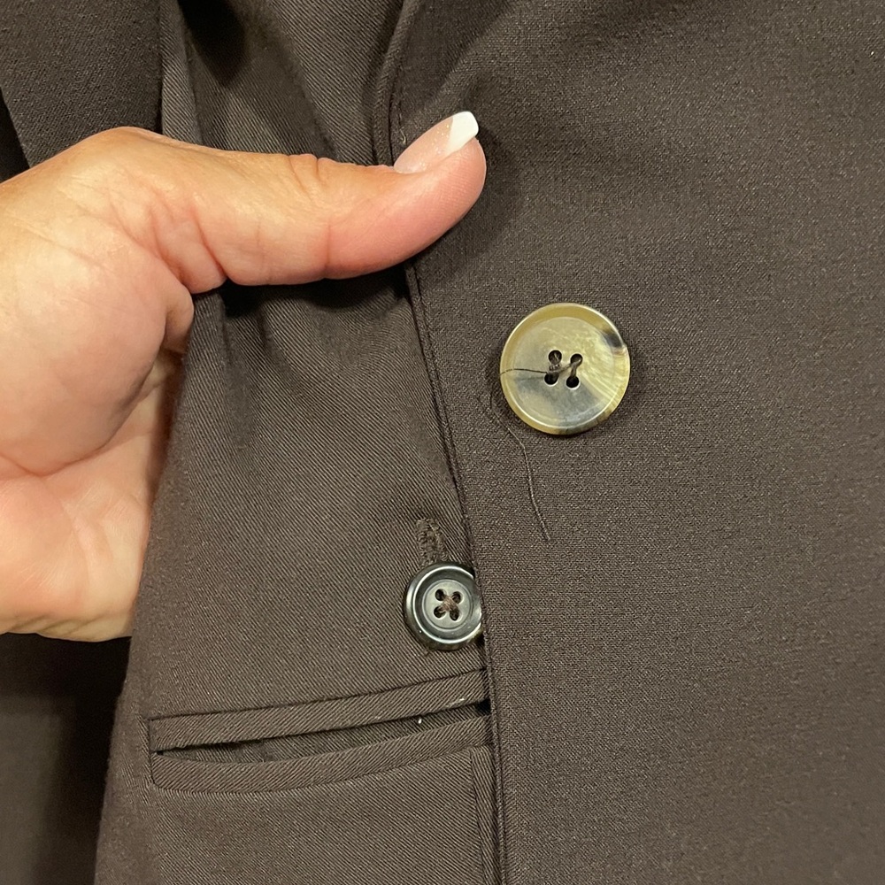 Jones New York Dark Brown Blazer and matching Alfani slacks suit - Picture 4 of 5